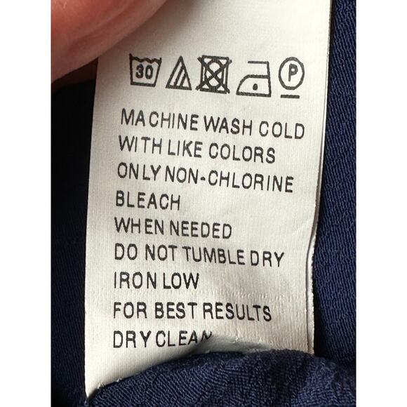 Mo : Vint Navy 3/4 Sleeve V-Neck Blouse Women's Size M - Picture 7 of 7